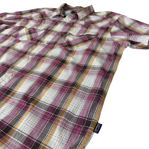 Patagonia Organic Cotton Plaid Short Sleeve Western‎ Cowboy Boho Shirt Mens XL - Picture 5 of 8